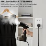 INALSA Steamer for Ironing Clothes - 1600W Handheld Garment Steamer - Black - Image 2